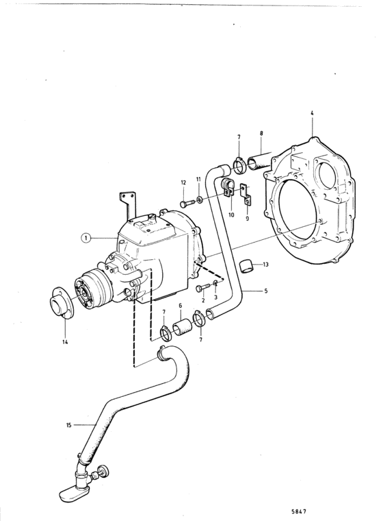 Схема узла Connecting Components Reverse Gear Ms3B Для Volvo Penta Bb260B