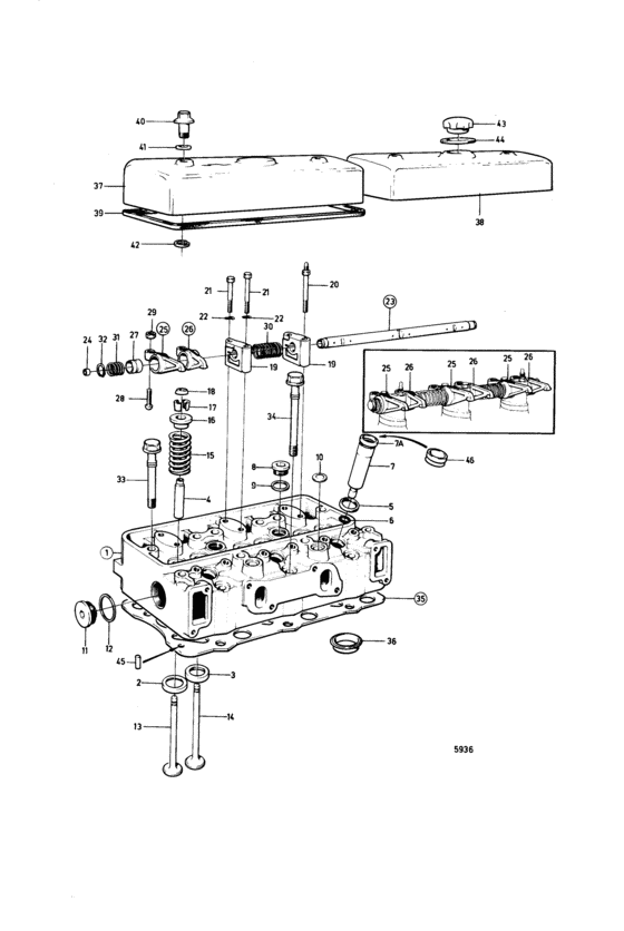Схема узла Головка Цилиндра Для Volvo Penta Tamd60C