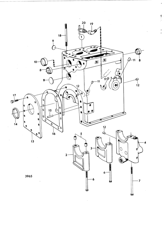 Схема узла Cylinder Block: D Для Volvo Penta Md7B