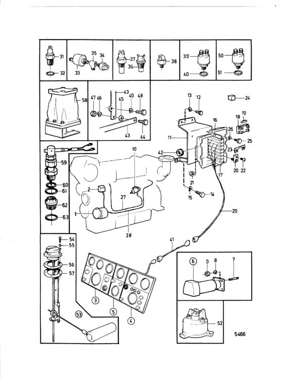 Схема узла El. Equipment And Instruments Std Moxxxx/26944- Для Volvo Penta Md100B