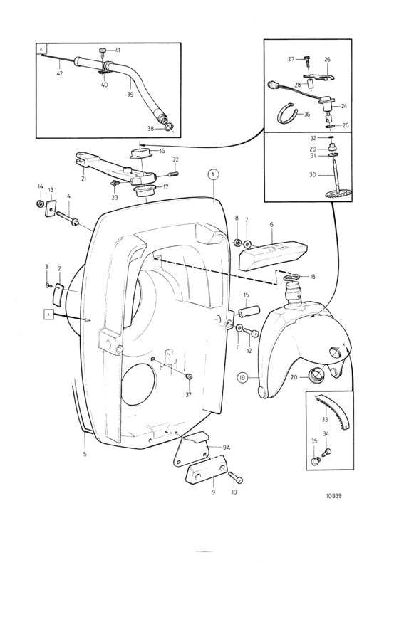 Схема узла Shield With Mounting Components Для Volvo Penta 230A