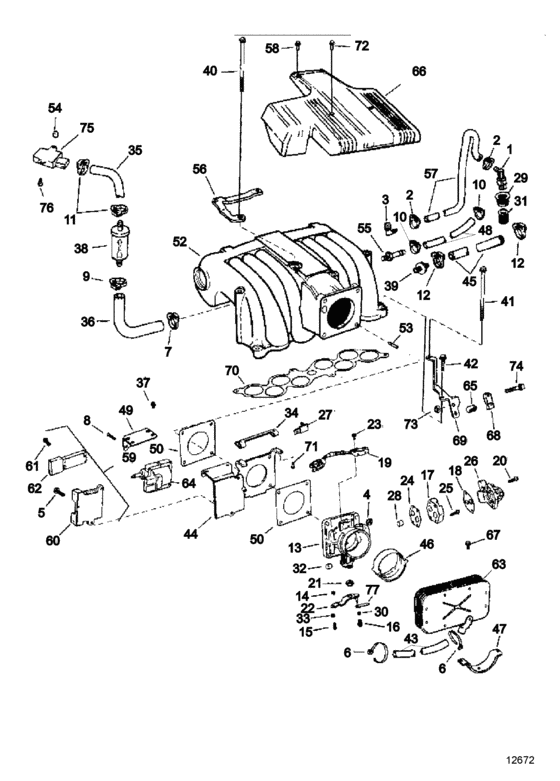 Схема узла Upper Intake Manifold Для Volvo Penta 5.8Fipncace