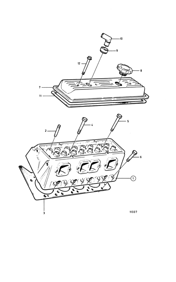 Схема узла Cylinder Head: 501B/Ms4 Для Volvo Penta 434A