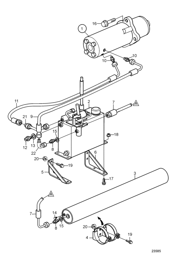 Схема узла Hydraulic Starter Для Volvo Penta Tamd162A