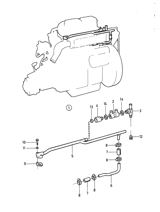 Схема узла Hot Water Outlet: A Для Volvo Penta Md17C