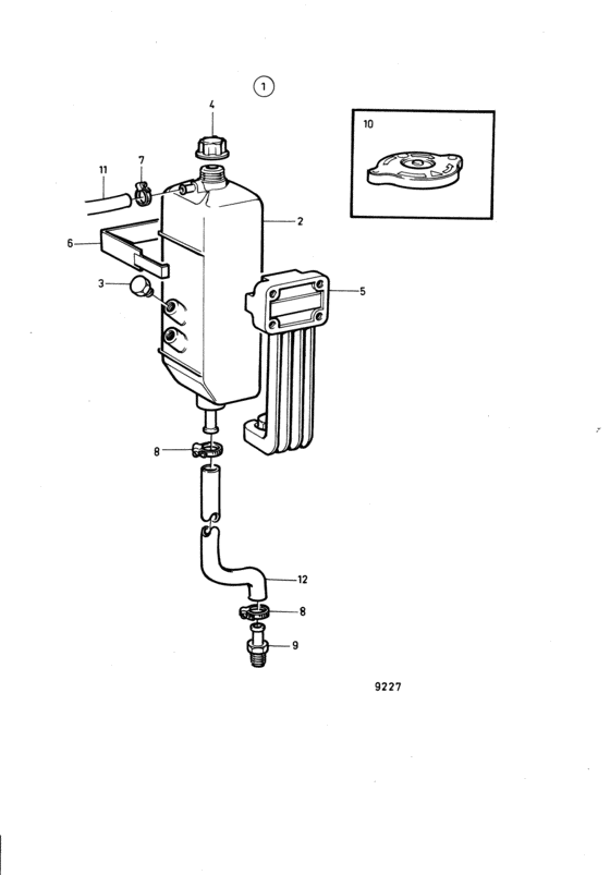 Схема узла Expansion Tank Kit Для Volvo Penta Tamd41B
