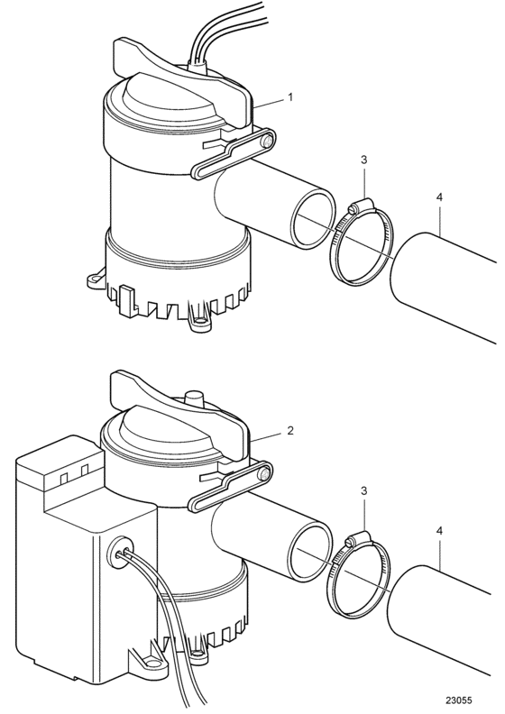 Схема узла Bilge Pump, 30L - 75L/Min Для Volvo Penta Ad41L-A