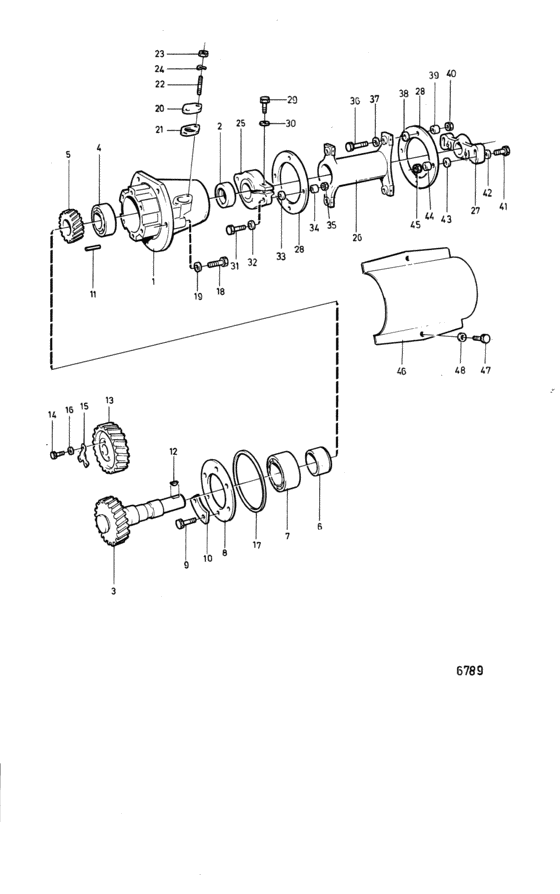Схема узла Fuel Injection Pump Coupling: A Для Volvo Penta Td121Chc