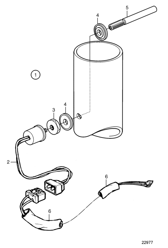 Схема узла Exhaust Thermo Switch Control Для Volvo Penta Md22L-B