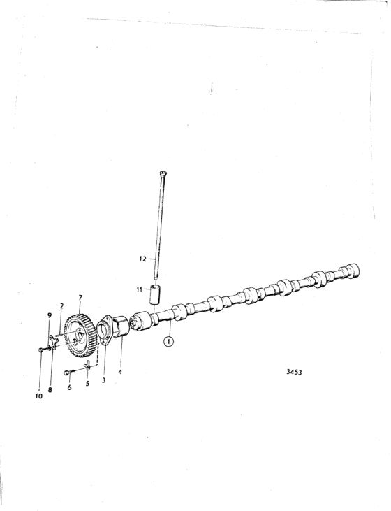 Схема узла Camshaft: B Для Volvo Penta Tmd120A