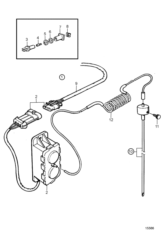 Схема узла Oil Level Guard, 12V Для Volvo Penta Tamd122D