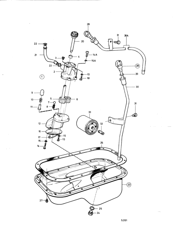 Схема узла Lubricating System: C Для Volvo Penta Bb140A