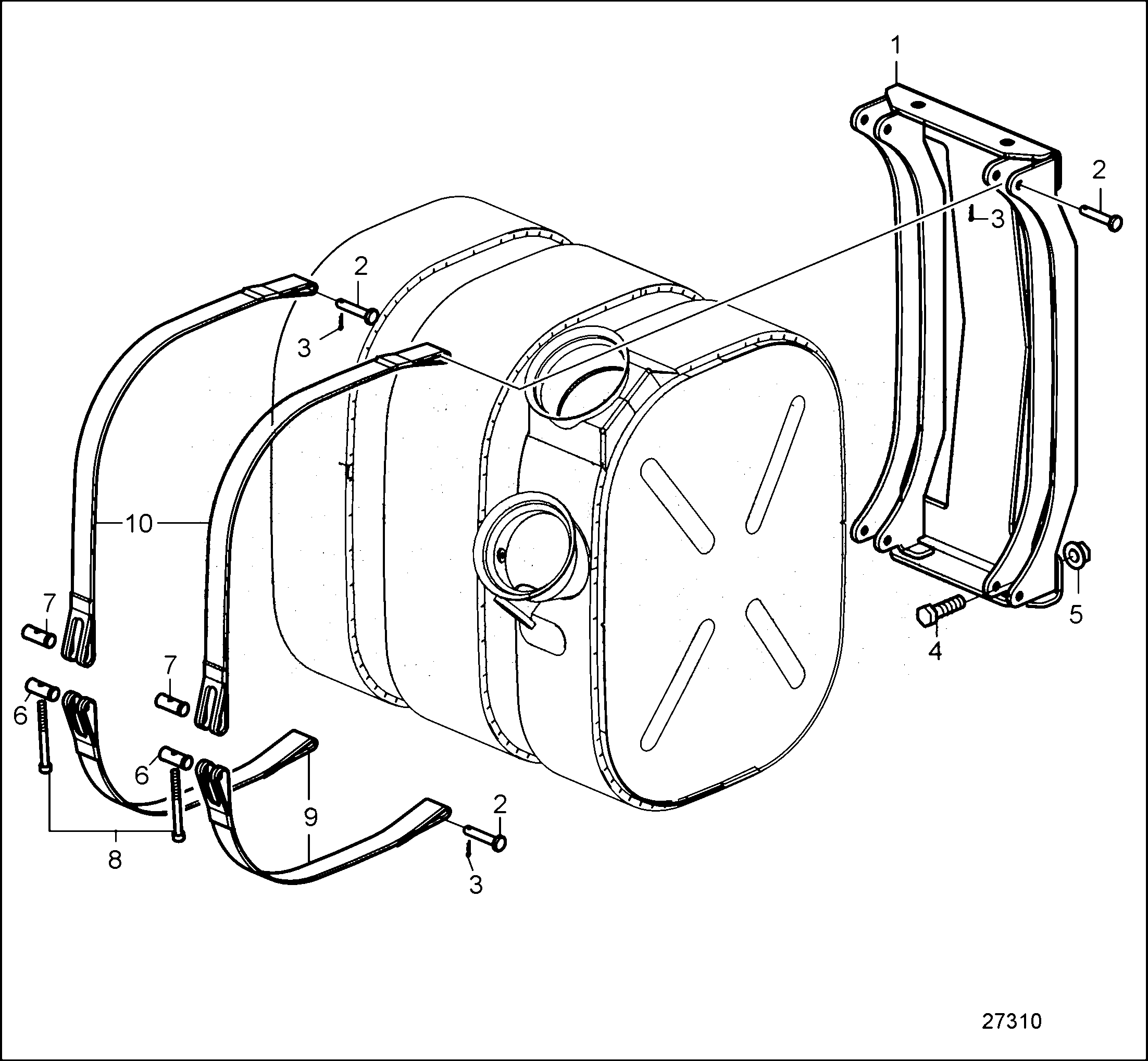 Схема узла Scr. Mounting Bracket, Muffler Side Mounting