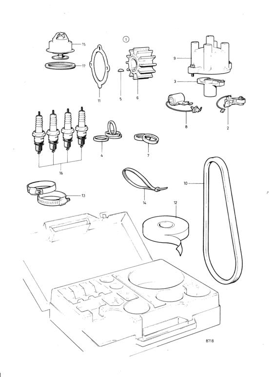 Схема узла On Board Kit Для Volvo Penta Aq151A