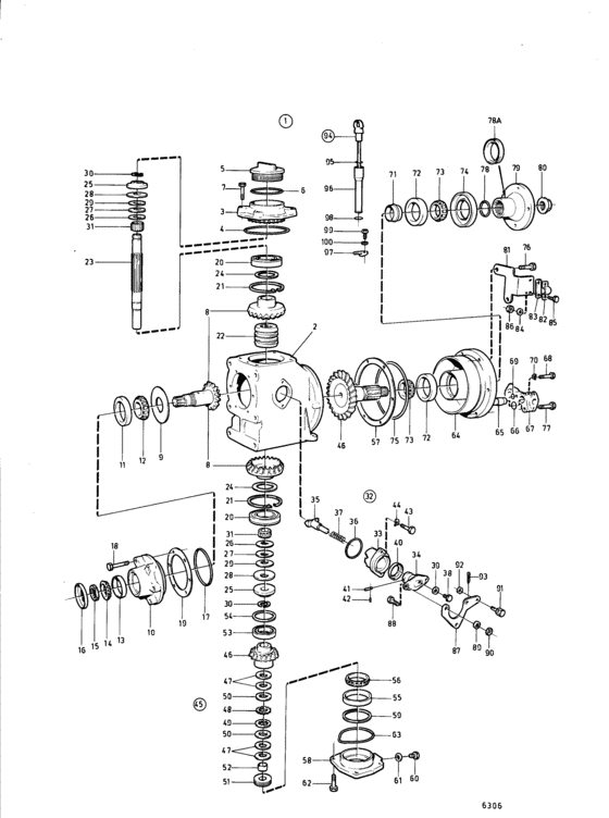 Схема узла Reverse Gear Ms2: 851611 Для Volvo Penta Md17C