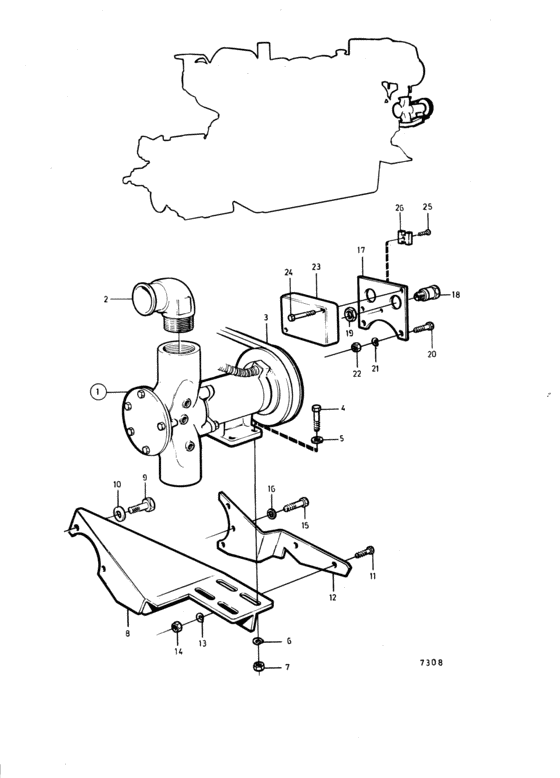 Схема узла Flushing Pump 2\'\' Для Volvo Penta Tamd122D