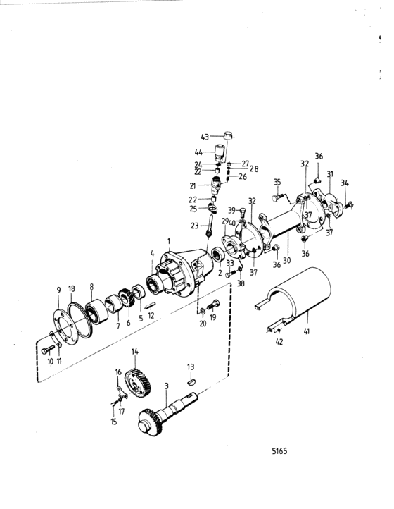 Схема узла Drive Device, Fuel Injection Pump: B Для Volvo Penta Tmd70B