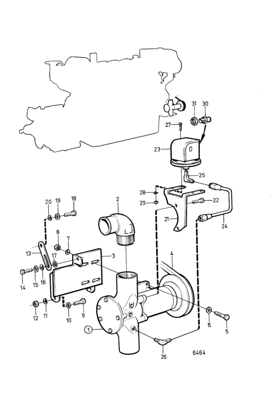 Схема узла Bilge Pump 2\'\' Для Volvo Penta Tmd121C