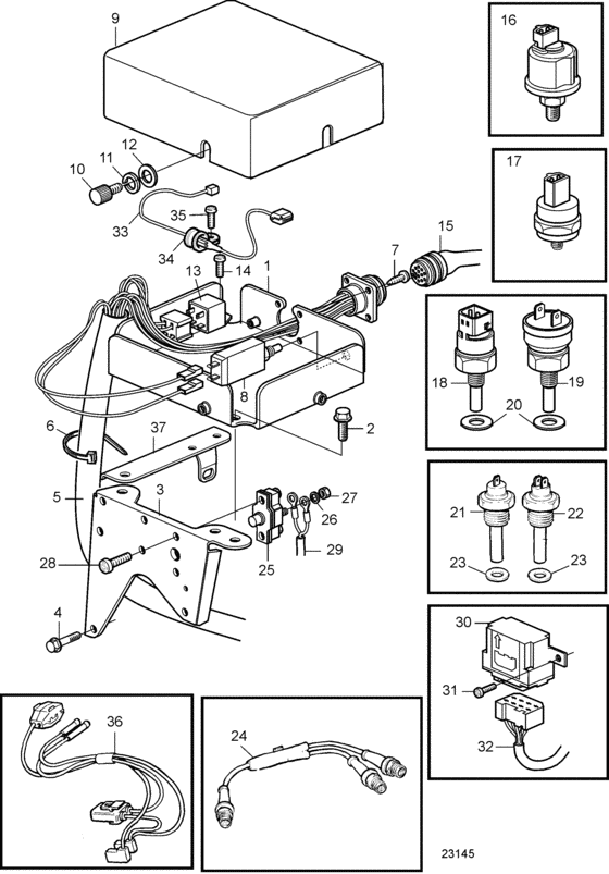 Схема узла Electrical System Для Volvo Penta Ad31P-A