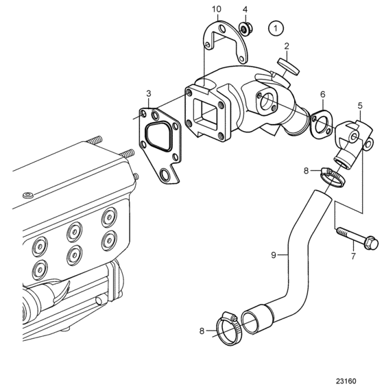 Схема узла Pipe Ex Для Volvo Penta D2-55D