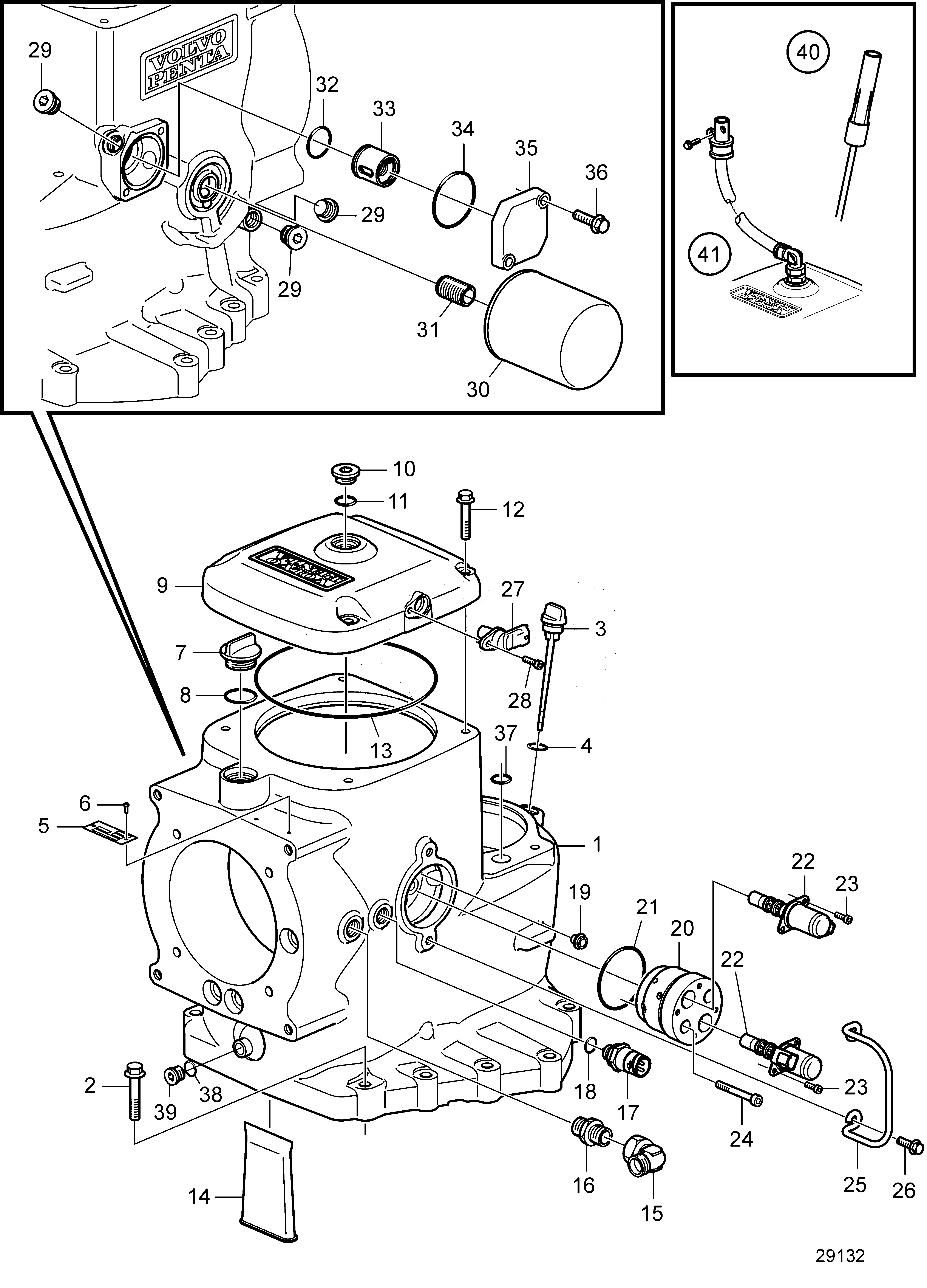 Схема узла Gear Housing, Upper. Sn-3195001772