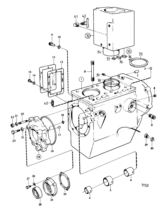 Схема узла Cylinder Block: B Для Volvo Penta Md11D