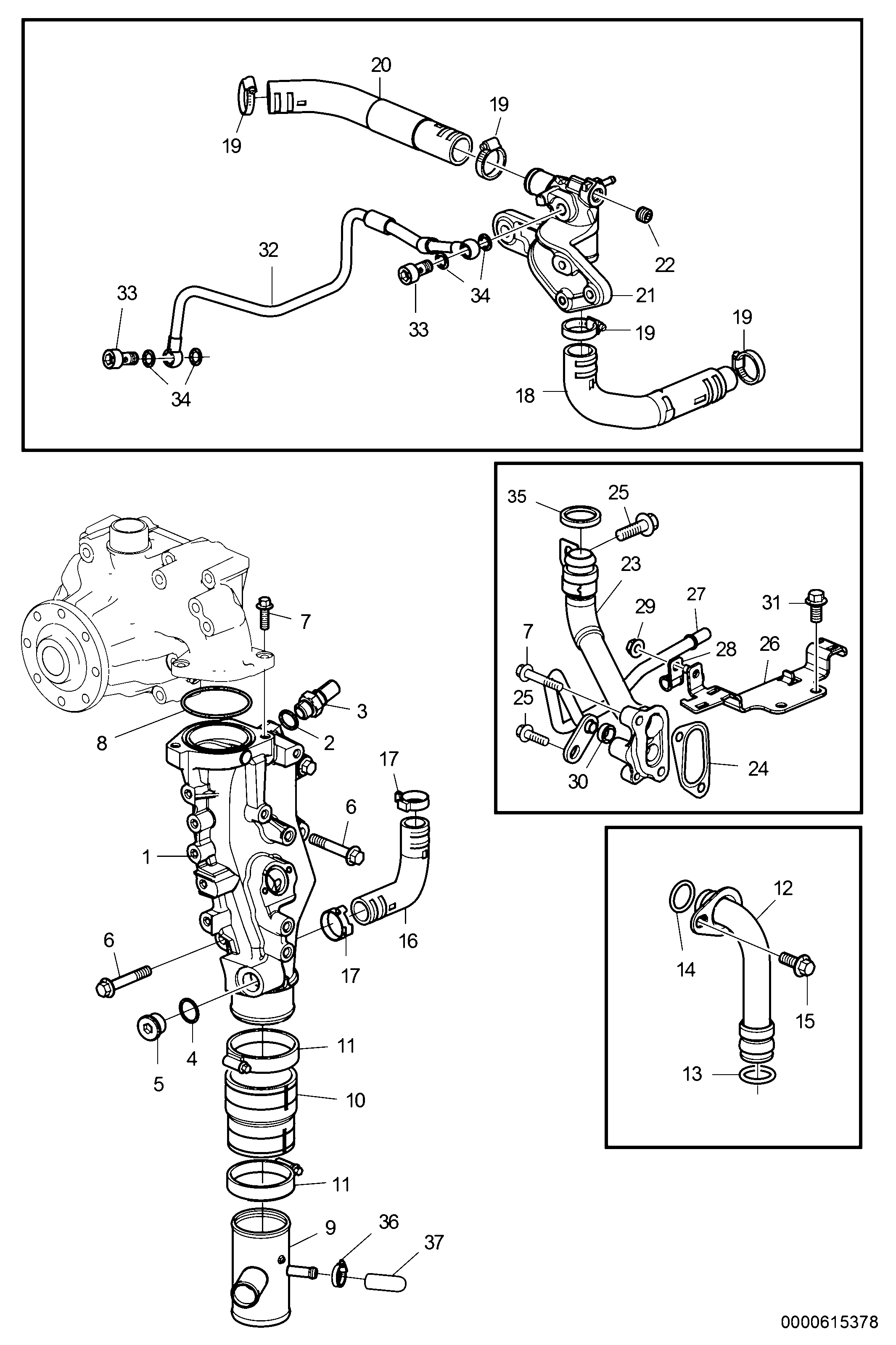 Схема узла Cooling System And Components. (Sn 7005442881-)