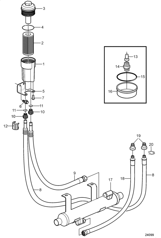 Схема узла Lubricating System Для Volvo Penta 8.1Ipsce-Jf
