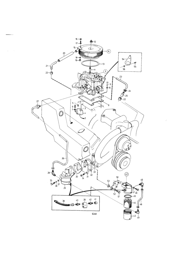 Схема узла Топливная Система Для Volvo Penta Aq225B