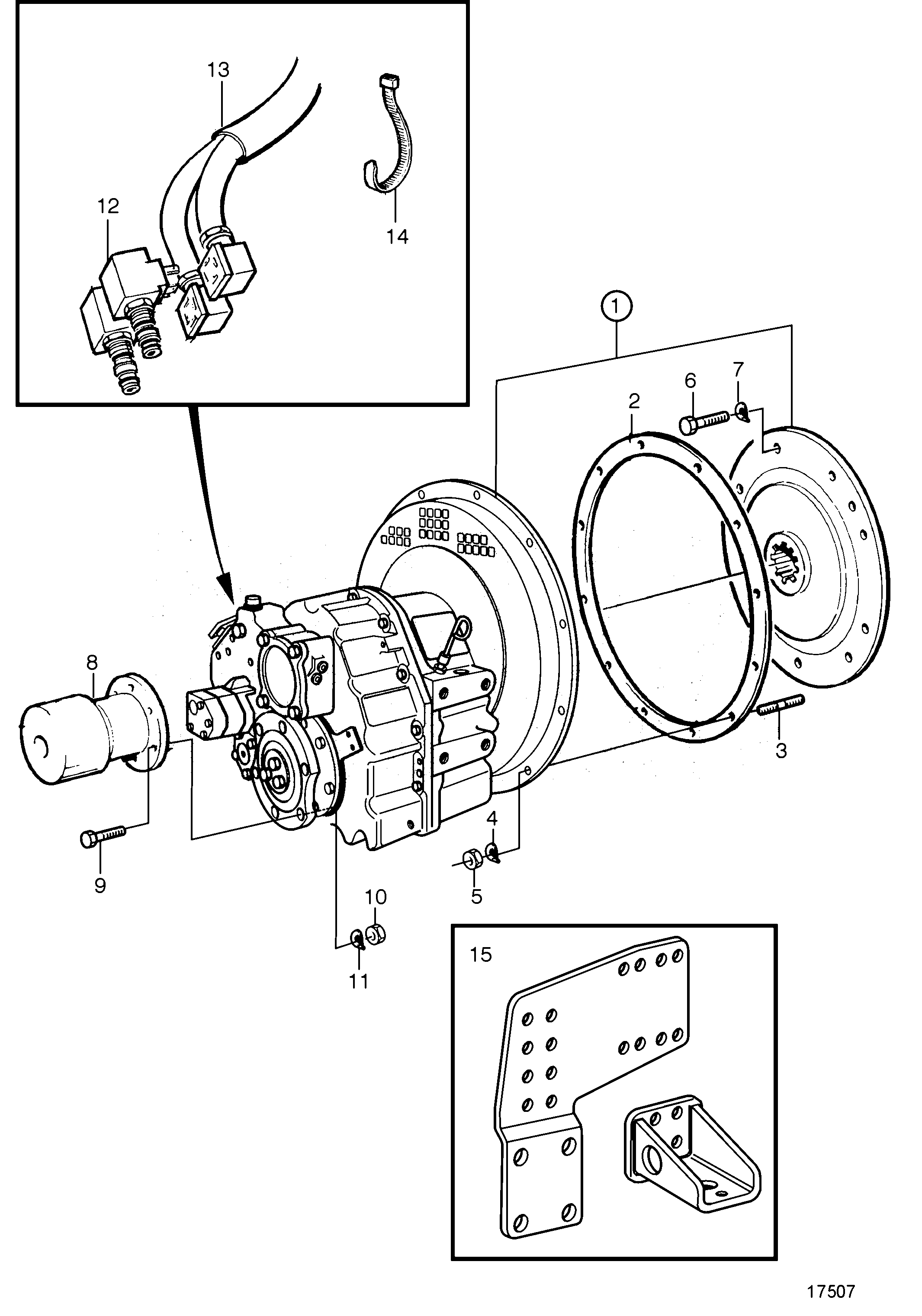 Схема узла Задний Редуктор Mg 5085A-E Mg5085Sc-E Mg 5085Sc-E