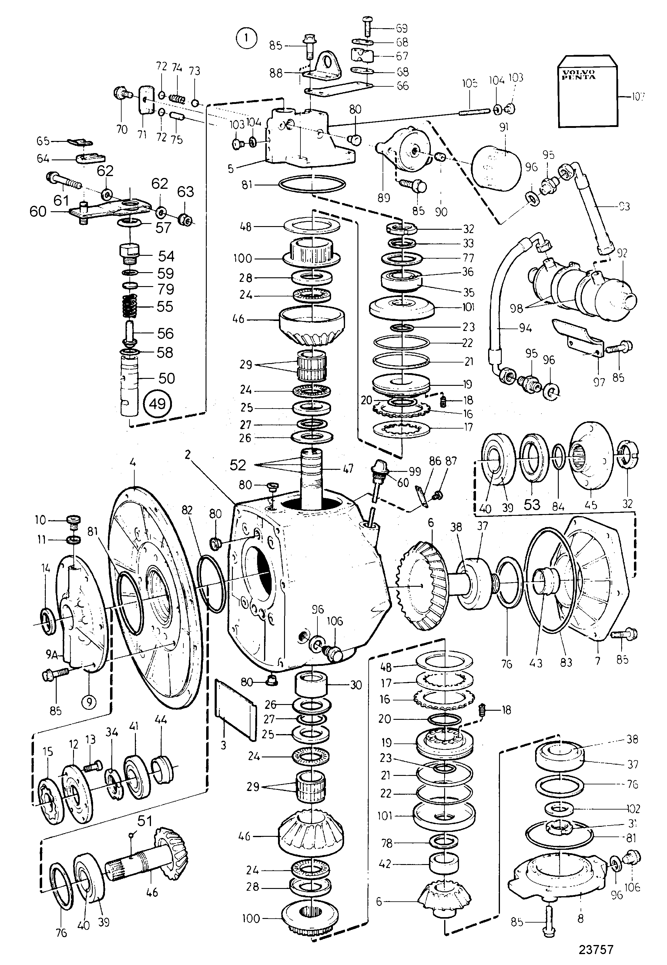 Схема узла Reverse Gear Hs1A: Ratio 1.96