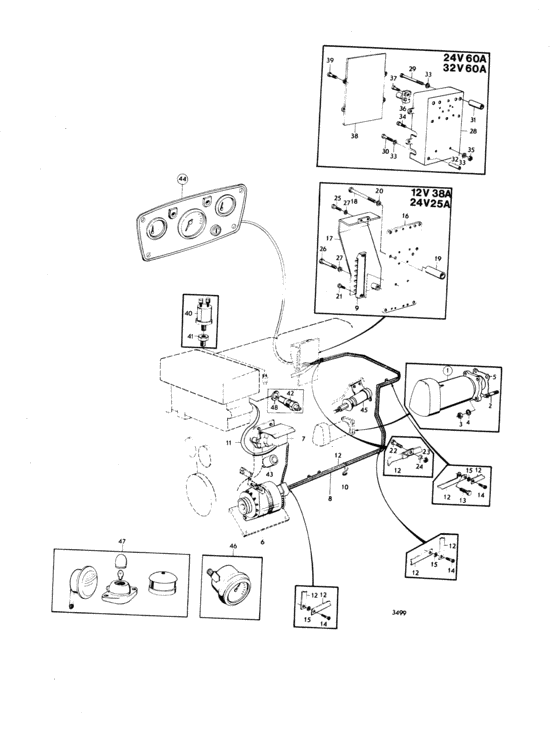 Схема узла Electrical System And Instrument Для Volvo Penta Md70B