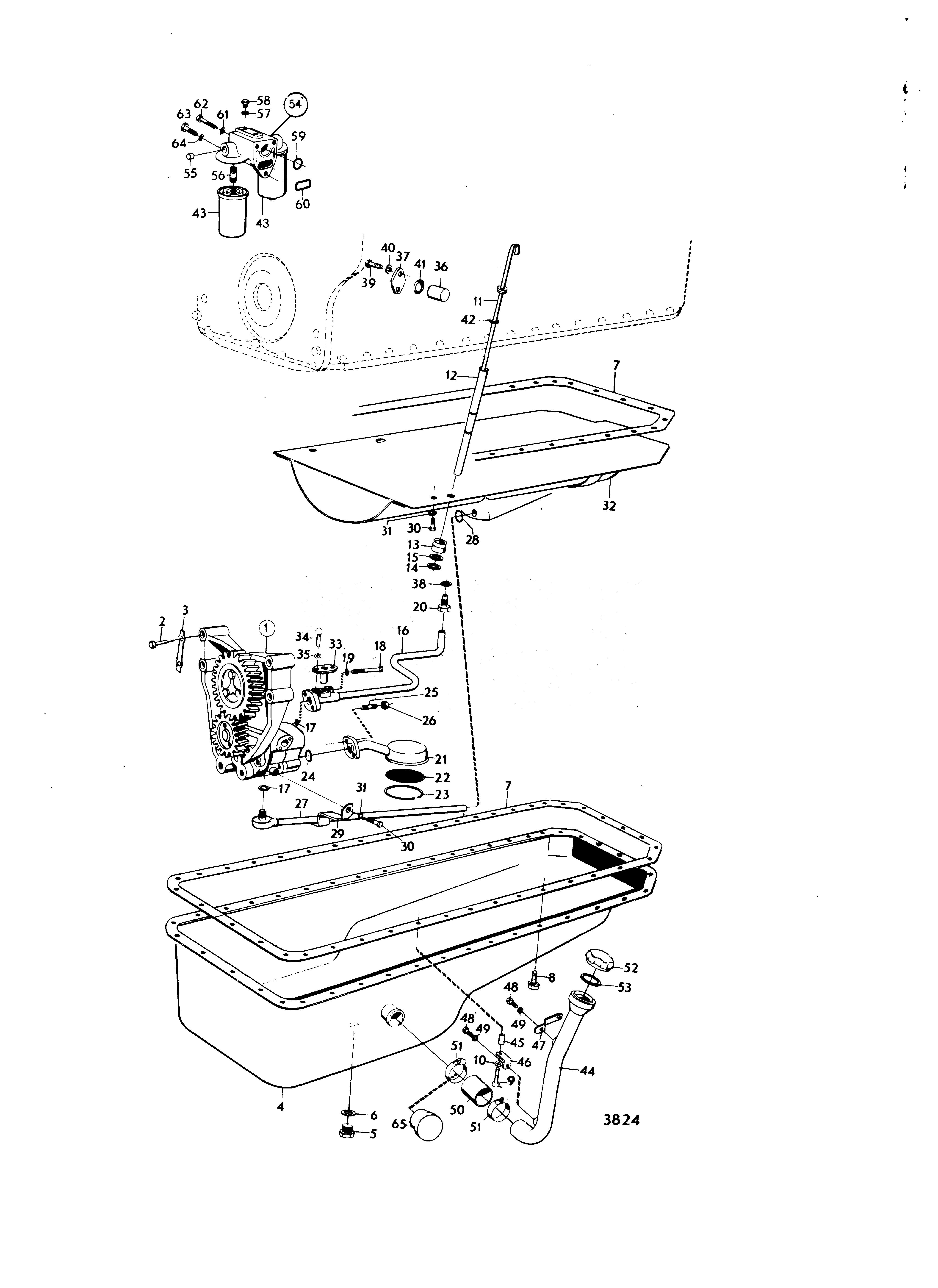 Схема узла Lubricating System, Spec.9755,9762,9803,9946,867017,867024,867045