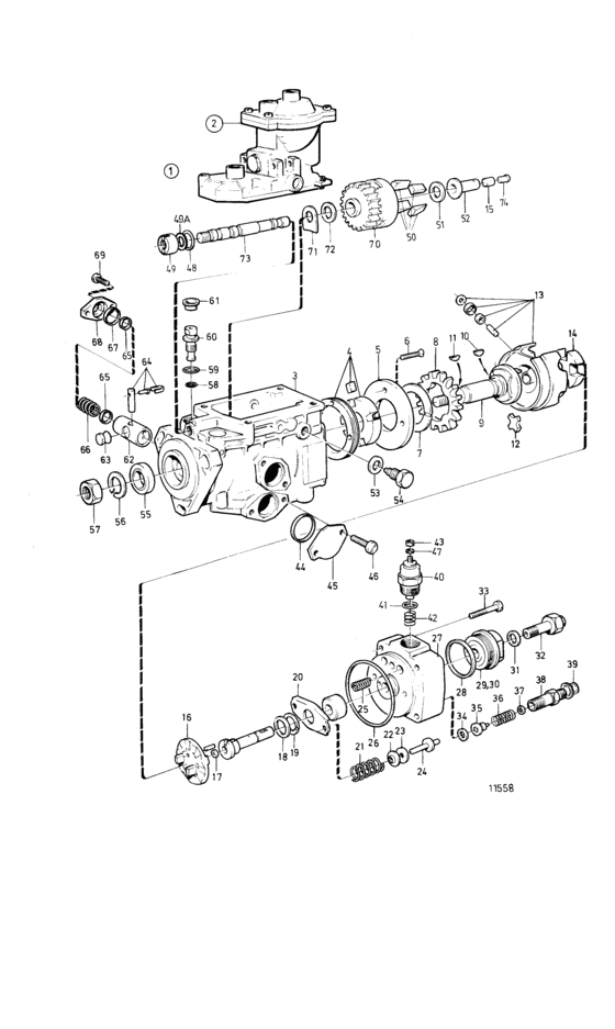 Схема узла Впрыск Топливный Насос Для Volvo Penta Tmd31B