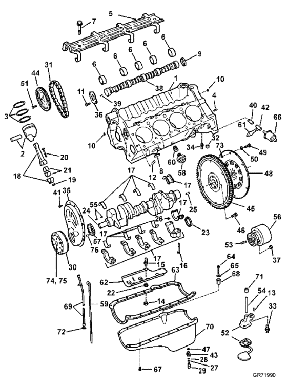 Схема узла Crankcase And Oil Pan Для Volvo Penta 8.2Gsipefs