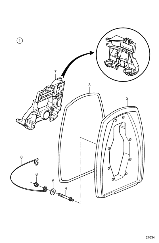 Схема узла Adapter Plate, 290 To Sx-A Для Volvo Penta Sx-Aaclt42