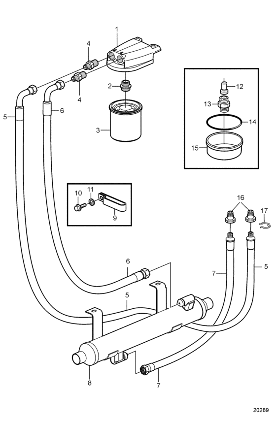 Схема узла Lubricating System Для Volvo Penta 8.1Osi-A
