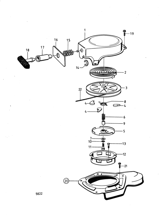 Схема узла Manual Starter Для Volvo Penta Mb2