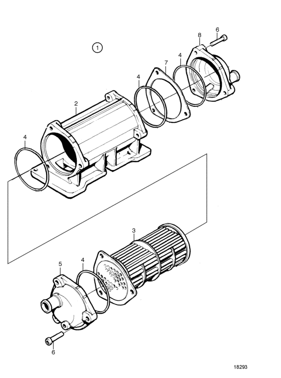 Схема узла Масляный Охладитель Для Volvo Penta Tamd41H-A