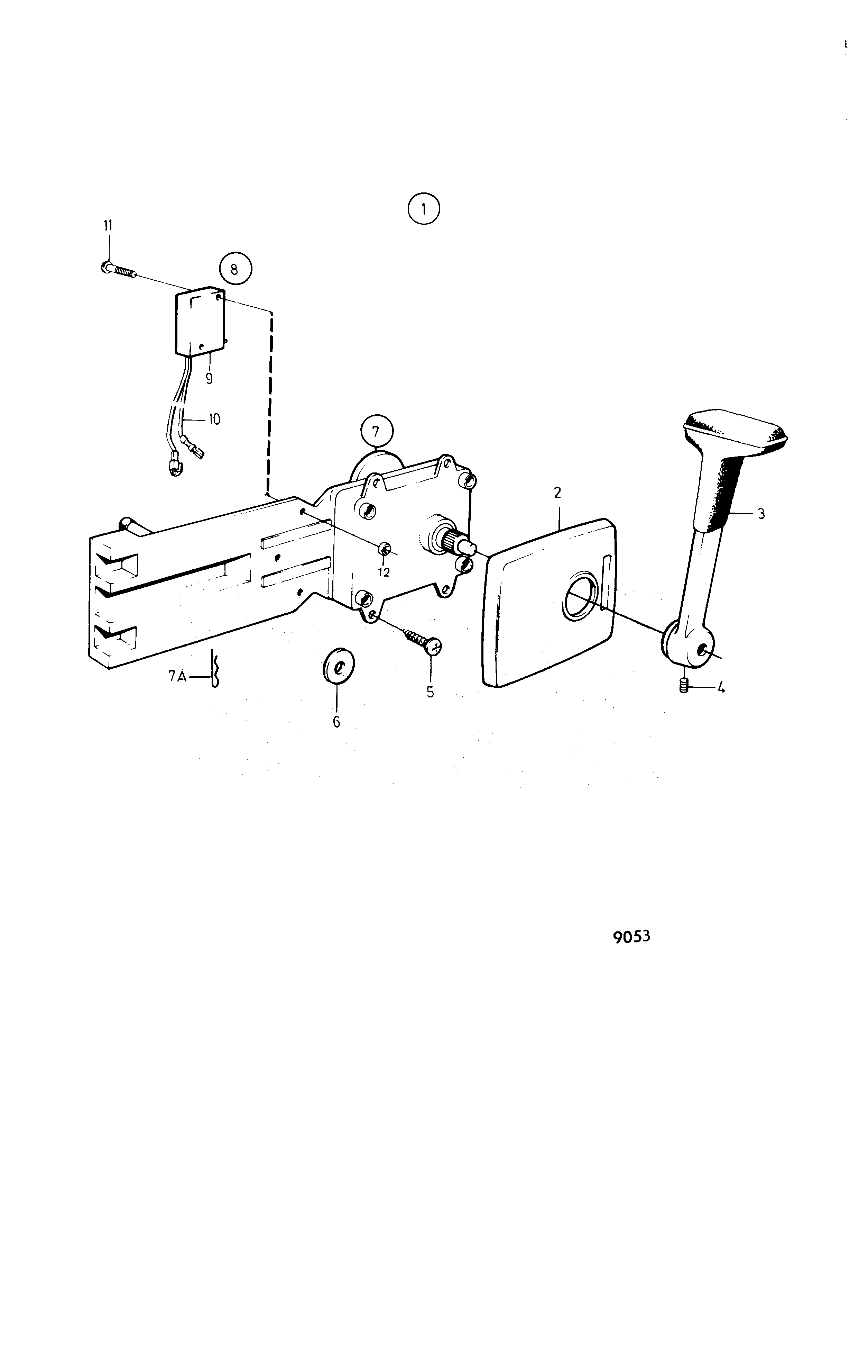 Схема узла Управление, Боковое Крепление