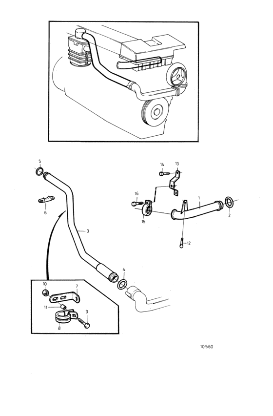 Схема узла Keel Cooling, One Circuit Для Volvo Penta Tamd71A