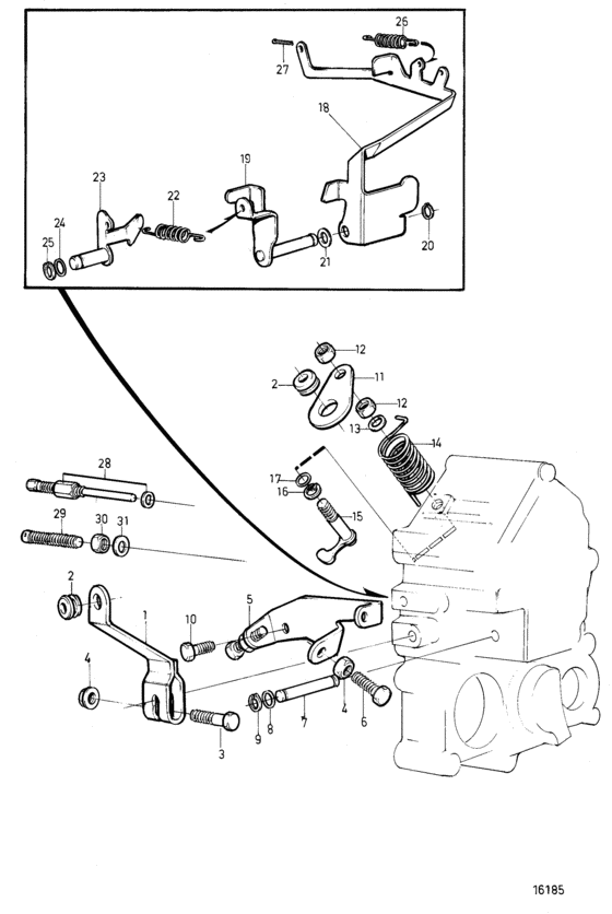 Схема узла Regulation System Для Volvo Penta Md2040C