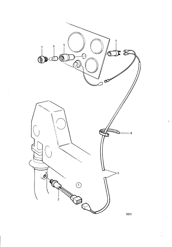 Схема узла Thermo Switch Control Для Volvo Penta 251A
