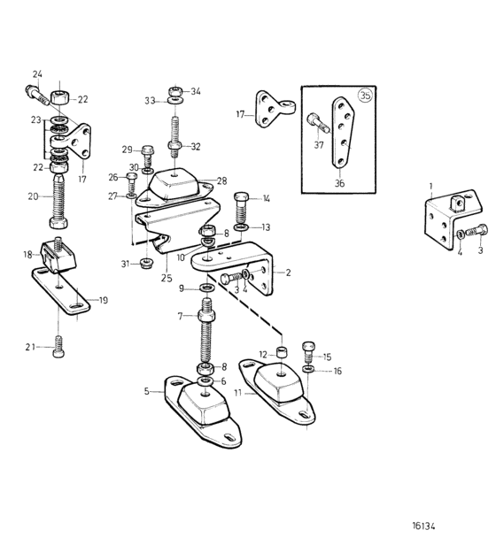 Схема узла Engine Mounting: 120S-D Для Volvo Penta Md2040B