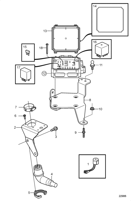 Схема узла Alarm And Circuit Breaker Для Volvo Penta 5.7Gxii-F