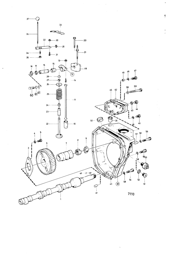 Схема узла Camshaft And Valve Mechanism Для Volvo Penta Md3B