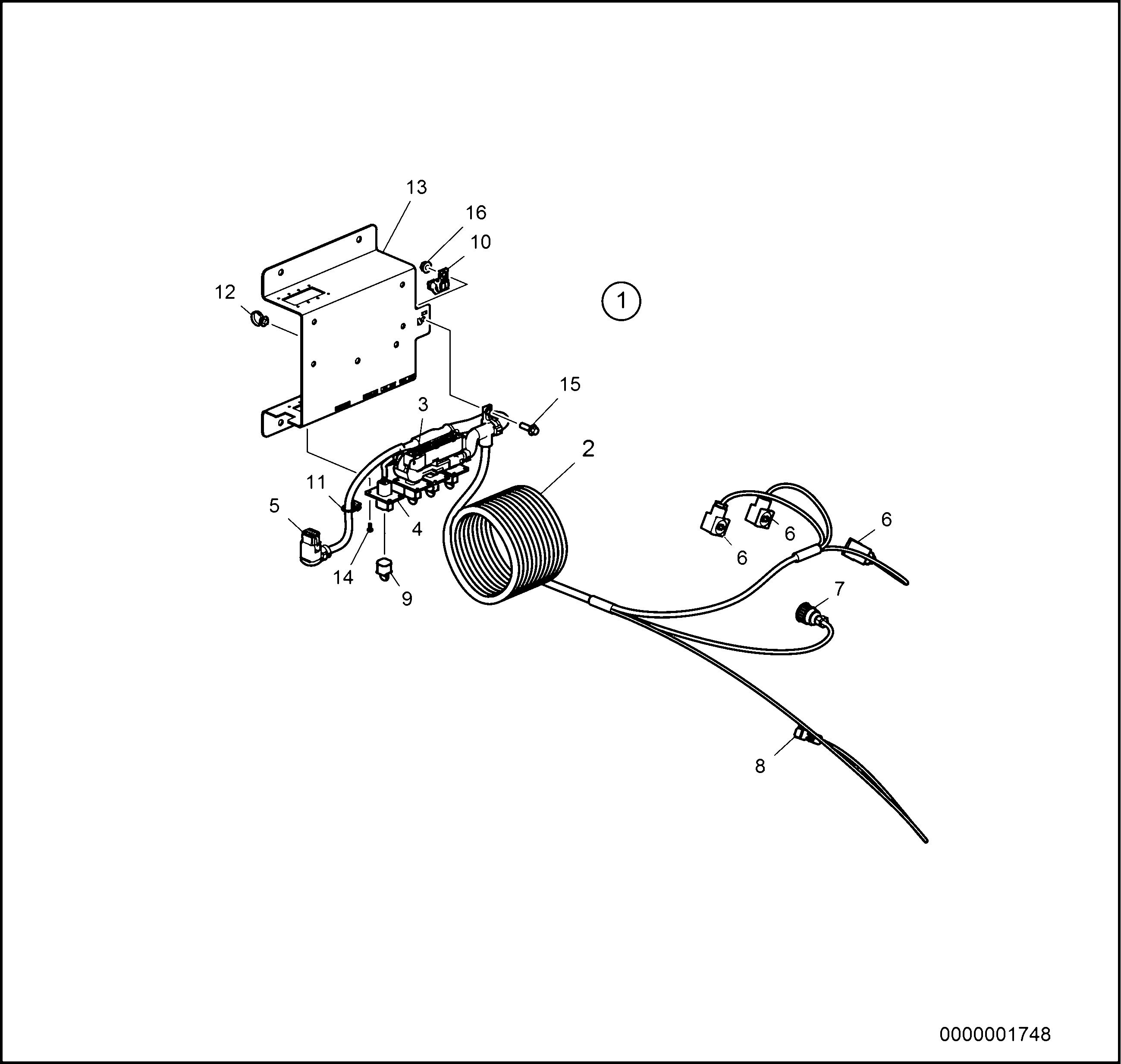 Схема узла Wiring Harness Reverse Gear Zf325/500, Evc 2.0