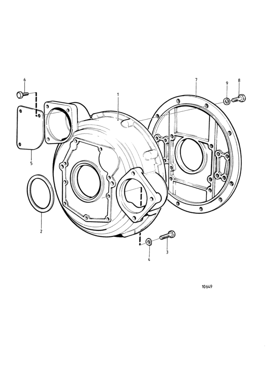 Схема узла Flywheel Casing Для Volvo Penta 2003-Solas