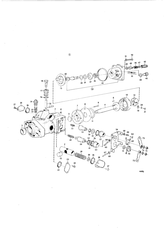 Схема узла Впрыск Топливный Насос Для Volvo Penta Md7B