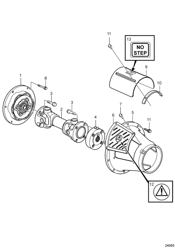 Схема узла Connecting Shaft And Housing, Gas, 335Mm Для Volvo Penta 8.1Ipse-Jf